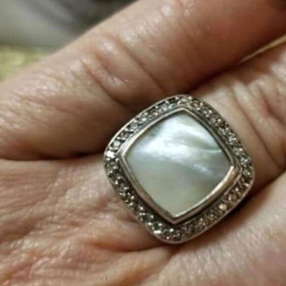 DAVID YURMAN MOONSTONE STERLING CABLE STYLE RING FROM HIS ALBION COLLECTION. - Picture 4 of 7